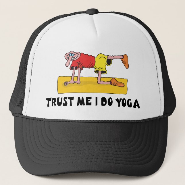 Funny Yoga Trucker Hat (Front)