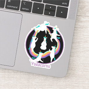 Funny YOGA Unicorns Poses Namaste Rainbow Custom