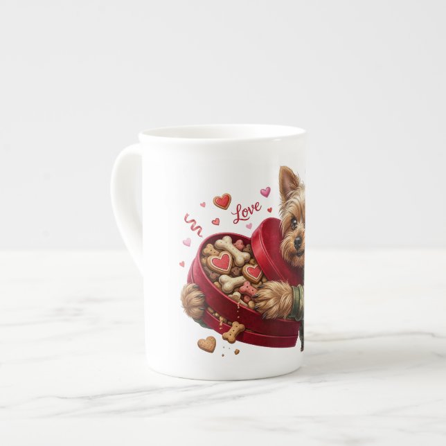 Funny Yorkie Valentine Mug | Adorable Yorkie Gift (Front Left)