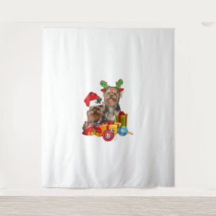 Funny Yorkshire Terrier christmas Tapestry