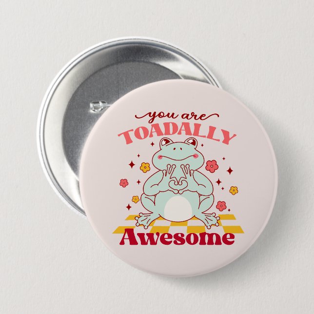 Funny You Are Awesome Pun 7.5 Cm Round Badge (Front & Back)