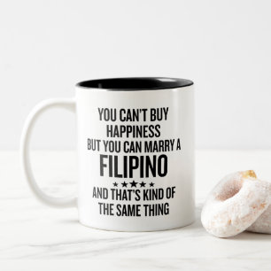 Funny You Can Marry a Filipino Two-Tone Coffee Mug