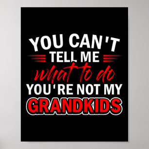 Funny You Can't Tell Me What To Do You're Not My G Poster