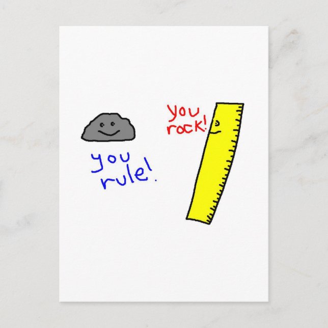 Funny "You Rock, You Rule" products Postcard (Front)