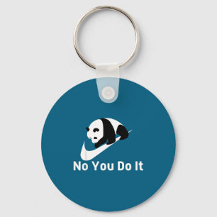 Funny You Vintage Lazy Panda No It Key Ring