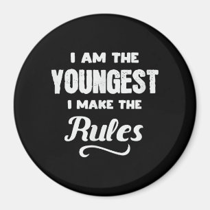 Funny Youngest Child Brother Family Matching Gift Magnet