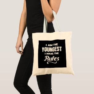 Funny Youngest Child Brother Family Matching Gift Tote Bag