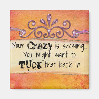 Funny Your Crazy Is Showing Magnet