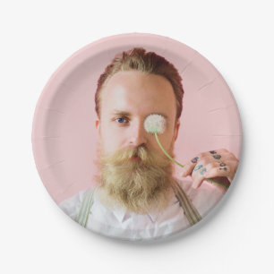 Funny Your Face Custom Photo Paper Plate