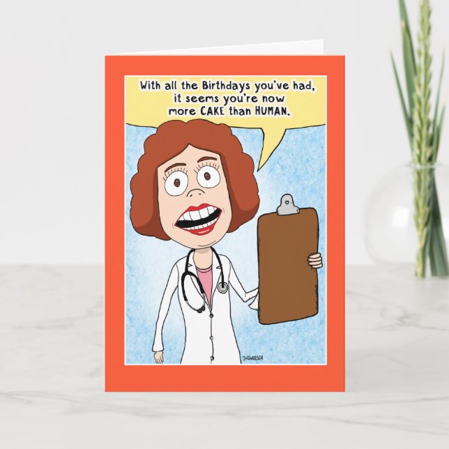 Funny You're More Cake Than Human Birthday Card (Front)