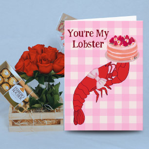 Funny "You're My Lobster" Anniversary Card Wife