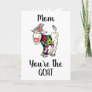 Funny You're the GOAT (female) Personalizable Card