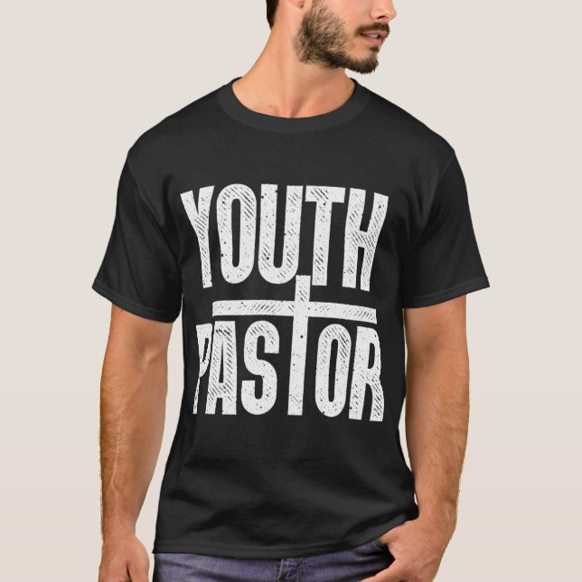 Funny Youth Pastor Art For Men Women Christian Pas T-Shirt (Front)