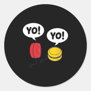 Funny Yoyo  Classic Round Sticker