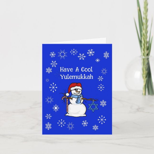 Funny Yulemukkah Chrismukkah Greeting Card         (Front)
