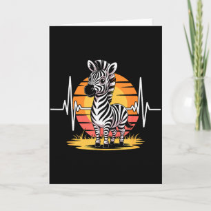 Funny Zebra Art For Men Women Kids Zebra Animal Pr Card