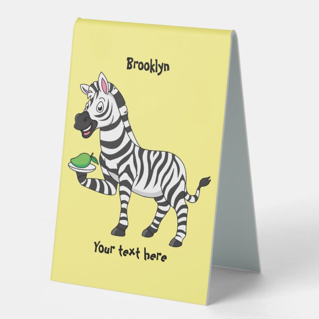 Funny zebra cartoon illustration (Front)