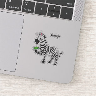 Funny zebra cartoon illustration