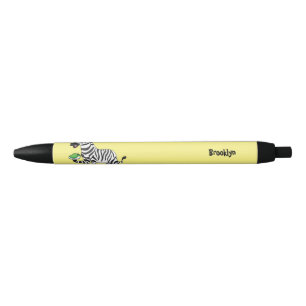Funny zebra cartoon illustration black ink pen