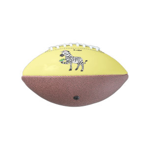 Funny zebra cartoon illustration football