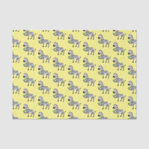 Funny zebra cartoon illustration tissue paper