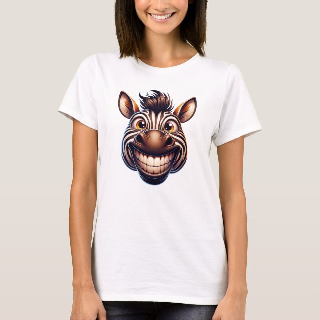 Funny Zebra Selfie T-Shirt (Front)