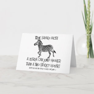 Funny zebra study Birthday Card