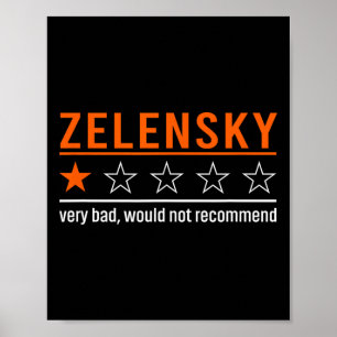 Funny Zelensky Conservative Republican Ukraine Poster