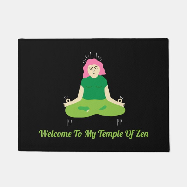 Funny Zen Welcome Door Mat (Front)