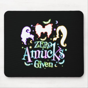 Funny Zero Amucks Given Halloween Spooky Witch Mouse Pad