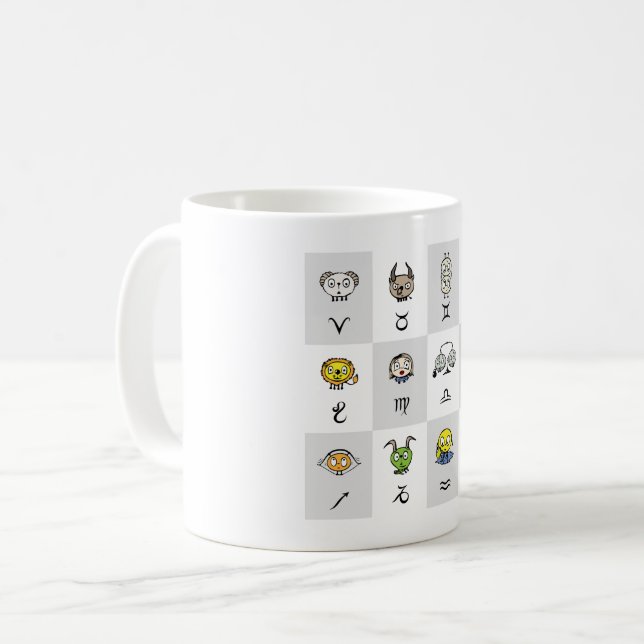 Funny Zodiac Signs Coffee Mug (Front Left)
