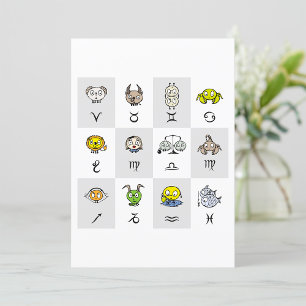 Funny Zodiac Signs Invitation