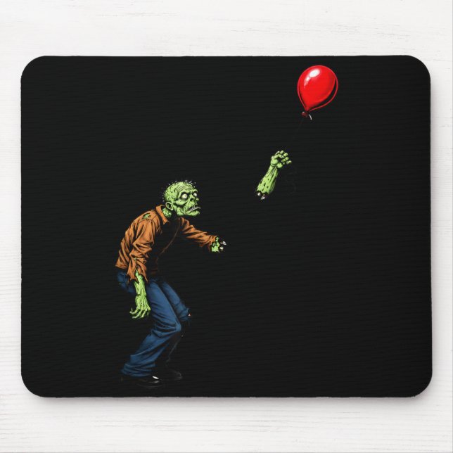Funny Zombie Balloon Mouse Pad (Front)