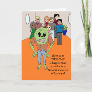 Funny Zombie Birthday Card