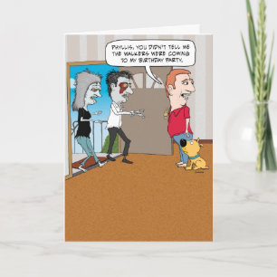 Funny Zombie Birthday Card
