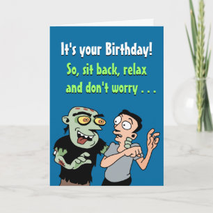 Funny Zombie Birthday Card