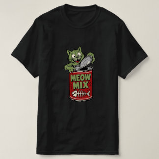 Funny Zombie Cat Opening Tin Can T-Shirt