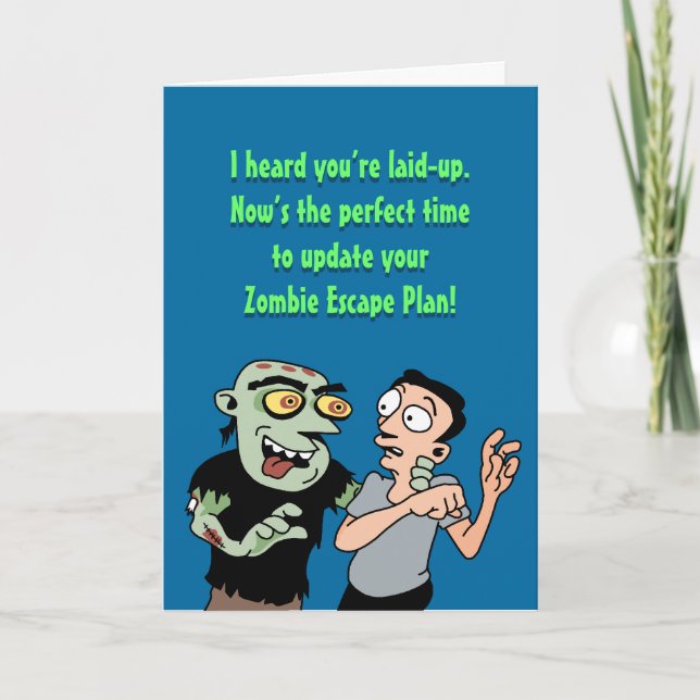 Funny Zombie Get Well Card (Front)