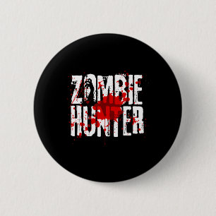 Funny Zombie Hunter Design For Boys Girls Hallowee 6 Cm Round Badge