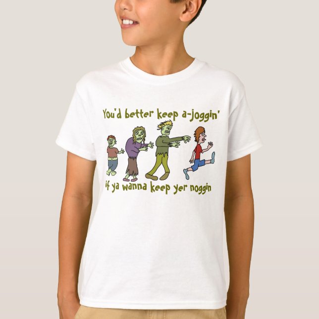 Funny Zombie Joggin' Noggin T-Shirt (Front)