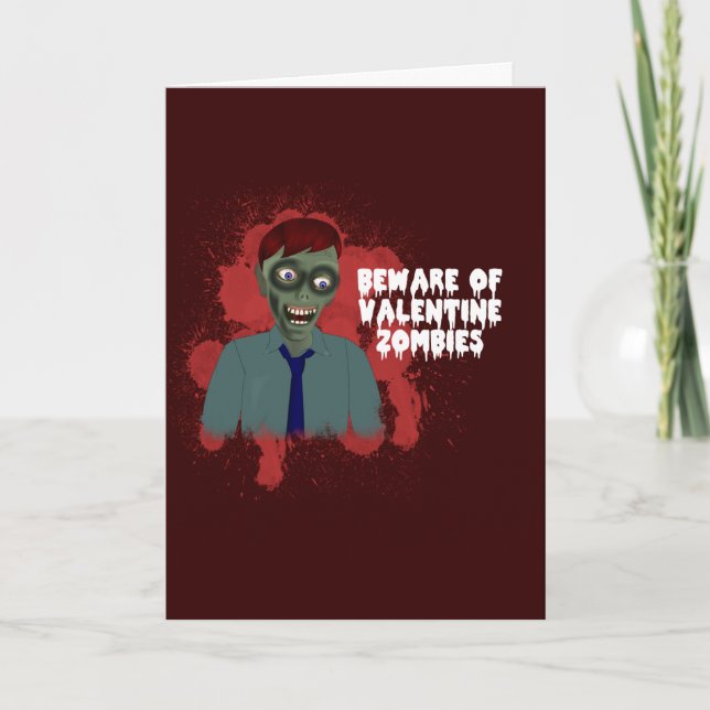 Funny Zombie Love Greeting Card (Front)