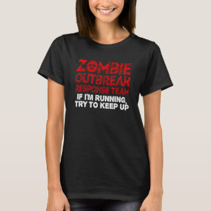 Funny Zombie Running Designs For Men Women Runner T-Shirt