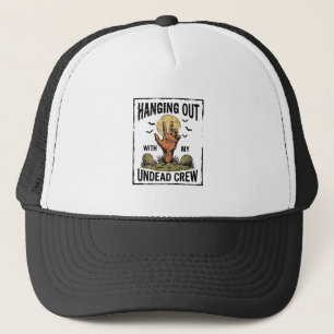 Funny Zombie Shirt for Horror Fans Vintage Undead Trucker Hat