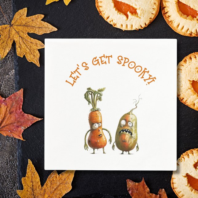 Funny zombie vegetables Halloween  Napkin (Creator Uploaded)