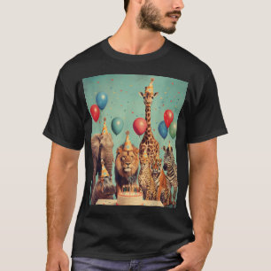 Funny Zoo Animals Art Prints Wildlife Safari T-Shirt