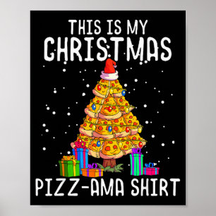 Funny Zza Christmas Tree Shirt Men Kids Zza Lover  Poster