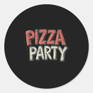 Funny Zza Party Speech Costume For Boys And Girls Classic Round Sticker