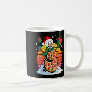 Funny Zza Snowman Christmas Holiday Food Coffee Mug