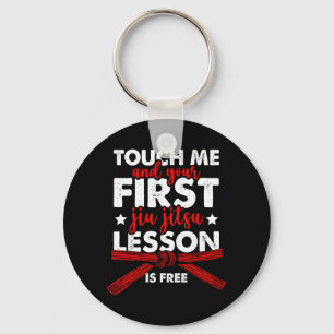 FunnyBrazilian Jiu Jitsu Touch Me BJJ MMA Jujitsu Key Ring