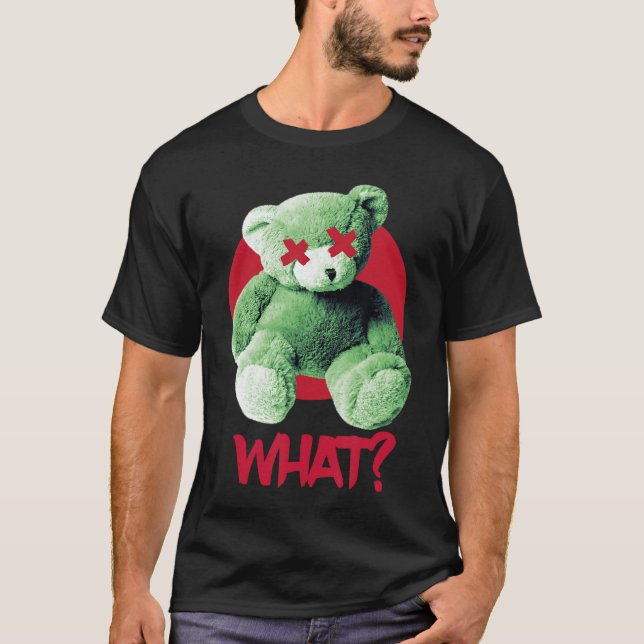 Funnyeddy What Horroreddy Bear What retro T-Shirt (Front)